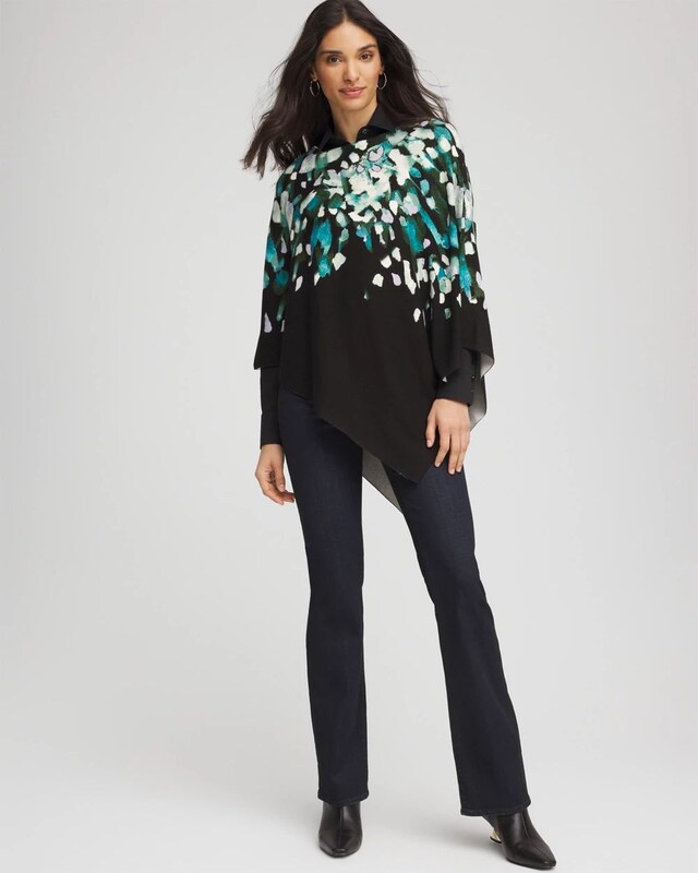 Convertible Knit Boatneck Poncho - image 3
